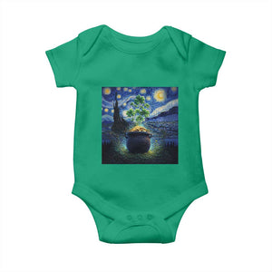 St Patricks Day Starry Night Shamrock Van Gogh Art Baby Onesie TS14 Irish Green Print Your Wear