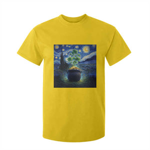 St Patricks Day Starry Night Shamrock Van Gogh Art T Shirt For Kid TS14 Daisy Print Your Wear