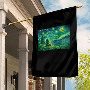 St Patricks Day Starry Night Leprechaun Shamrock Van Gogh Garden Flag TS14 Print Your Wear