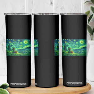 St Patricks Day Starry Night Leprechaun Shamrock Van Gogh Skinny Tumbler TS14 Print Your Wear