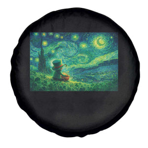 St Patricks Day Starry Night Leprechaun Shamrock Van Gogh Spare Tire Cover TS14 Print Your Wear