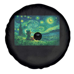 St Patricks Day Starry Night Leprechaun Shamrock Van Gogh Spare Tire Cover TS14 Print Your Wear