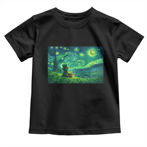 St Patricks Day Starry Night Leprechaun Shamrock Van Gogh Toddler T Shirt TS14 Black Print Your Wear