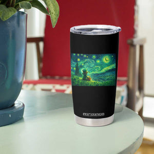 St Patricks Day Starry Night Leprechaun Shamrock Van Gogh Tumbler Cup TS14 Print Your Wear