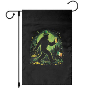 Funny Bigfoot St Patricks Day Garden Flag Sasquatch Drinking Green Beer Lover TS14 Black Print Your Wear