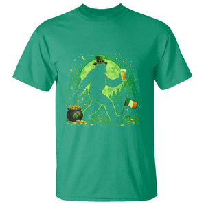 Funny Bigfoot St Patricks Day T Shirt Sasquatch Drinking Green Beer Lover TS14 Irish Green Print Your Wear