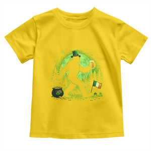 Funny Bigfoot St Patricks Day Toddler T Shirt Sasquatch Drinking Green Beer Lover TS14 Daisy Print Your Wear