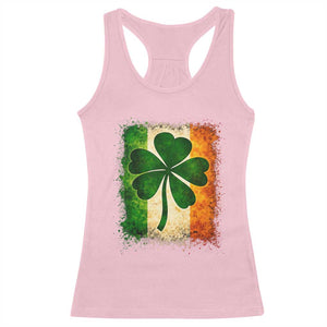 Retro Ireland Shamrock Irish Flag St Patricks Day Racerback Tank Top TS14 Light Pink Print Your Wear