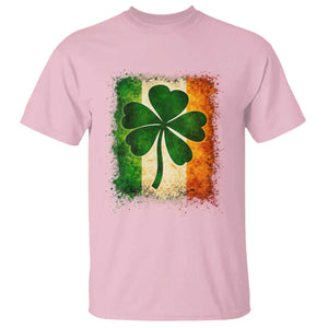 Retro Ireland Shamrock Irish Flag St Patricks Day T Shirt TS14 Light Pink Print Your Wear