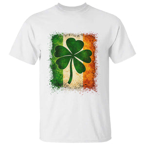 Retro Ireland Shamrock Irish Flag St Patricks Day T Shirt TS14 White Print Your Wear