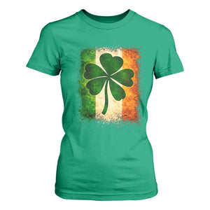 Retro Ireland Shamrock Irish Flag St Patricks Day T Shirt For Women TS14 Irish Green Print Your Wear