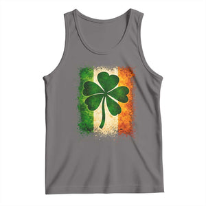 Retro Ireland Shamrock Irish Flag St Patricks Day Tank Top TS14 Deep Heather Print Your Wear