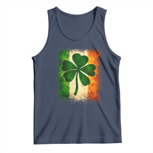 Retro Ireland Shamrock Irish Flag St Patricks Day Tank Top TS14 Navy Print Your Wear
