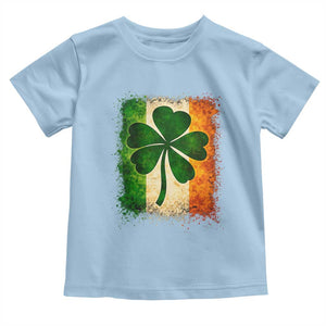 Retro Ireland Shamrock Irish Flag St Patricks Day Toddler T Shirt TS14 Light Blue Print Your Wear