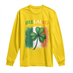 Vintage Ireland Shamrock Irish Flag - St Patricks Day Long Sleeve Shirt TS14 Daisy Print Your Wear