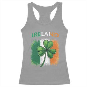Vintage Ireland Shamrock Irish Flag St Patricks Day Racerback Tank Top TS14 Sport Gray Print Your Wear