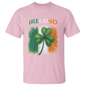 Vintage Ireland Shamrock Irish Flag St Patricks Day T Shirt TS14 Light Pink Print Your Wear