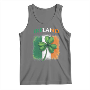 Vintage Ireland Shamrock Irish Flag St Patricks Day Tank Top TS14 Black Heather Print Your Wear