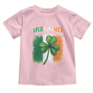 Vintage Ireland Shamrock Irish Flag St Patricks Day Toddler T Shirt TS14 Light Pink Print Your Wear