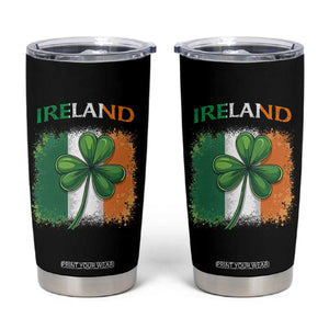 Vintage Ireland Shamrock Irish Flag St Patricks Day Tumbler Cup TS14 Black Print Your Wear