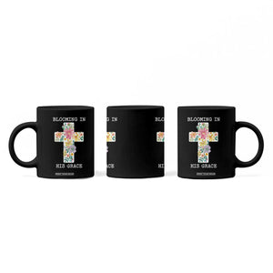 Blooming in His Grace Boho Christian Wildflower Coffee Mug Floral Cross Religious TS14 Print Your Wear