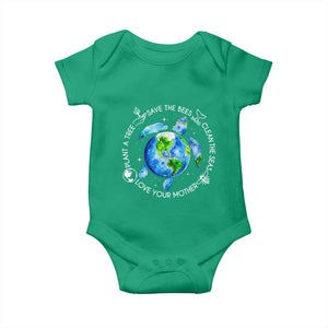 Earth Day Sea Turtle Baby Onesie Save Bees Plant Trees Clean Seas Environmentalist TS14 Irish Green Print Your Wear