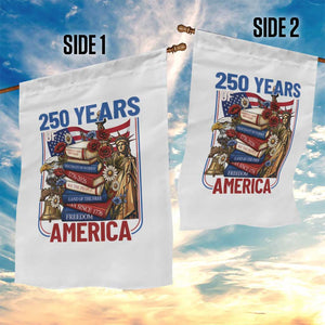 250 Years American Anniversary Garden Flag Patriotic Book Reader 4th of July TS14 Print Your Wear