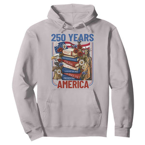 250 Years American Anniversary Hoodie Patriotic Book Reader 4th of July TS14 Ice Gray Print Your Wear
