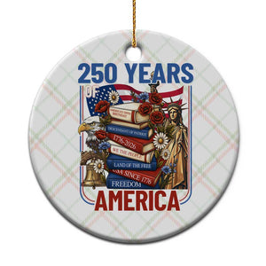 250 Years American Anniversary Ceramic Ornament Patriotic Book Reader 4th of July TS14 1pc Christmas Plaid Print Your Wear