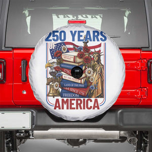 250 Years American Anniversary Spare Tire Cover Patriotic Book Reader 4th of July TS14 White Print Your Wear