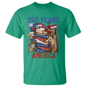 250 Years American Anniversary T Shirt Patriotic Book Reader 4th of July TS14 Irish Green Print Your Wear