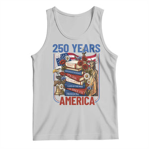 250 Years American Anniversary Tank Top Patriotic Book Reader 4th of July TS14 Ash Print Your Wear