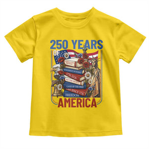 250 Years American Anniversary Toddler T Shirt Patriotic Book Reader 4th of July TS14 Daisy Print Your Wear