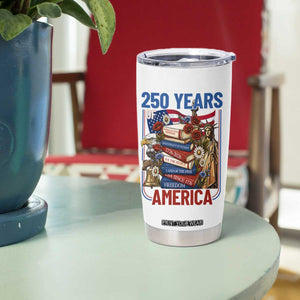 250 Years American Anniversary Tumbler Cup Patriotic Book Reader 4th of July TS14 Print Your Wear