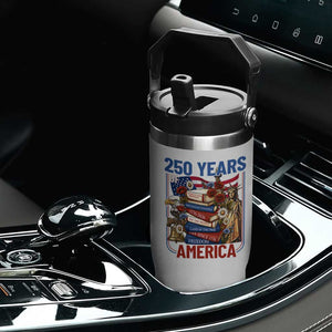 250 Years American Anniversary Flip Straw Tumbler Patriotic Book Reader 4th of July TS14 Print Your Wear
