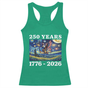 250th America Anniversary Racerback Tank Top Starry Night Patriotic Eagle Liberty Bell American Flag TS14 Irish Green Print Your Wear