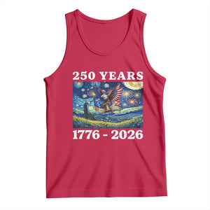 250th America Anniversary Tank Top Starry Night Patriotic Eagle Liberty Bell American Flag TS14 Red Print Your Wear