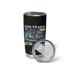 250th America Anniversary Tumbler Cup Starry Night Patriotic Eagle Liberty Bell American Flag TS14 Print Your Wear