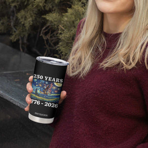 250th America Anniversary Tumbler Cup Starry Night Patriotic Eagle Liberty Bell American Flag TS14 Print Your Wear