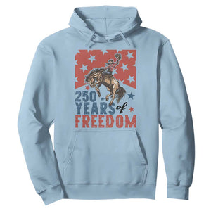 American Rodeo 250th Anniversary Hoodie Western Cowboy Patriotic Fourth of July TS14 Light Blue Print Your Wear