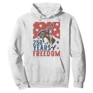 American Rodeo 250th Anniversary Hoodie Western Cowboy Patriotic Fourth of July TS14 White Print Your Wear