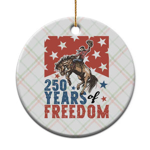 American Rodeo 250th Anniversary Ceramic Ornament Western Cowboy Patriotic Fourth of July TS14 1pc Christmas Plaid Print Your Wear