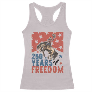 American Rodeo 250th Anniversary Racerback Tank Top Western Cowboy Patriotic Fourth of July TS14 Ice Gray Print Your Wear