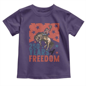 American Rodeo 250th Anniversary Toddler T Shirt Western Cowboy Patriotic Fourth of July TS14 Purple Print Your Wear