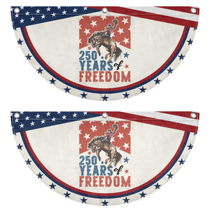 American Rodeo 250th Anniversary Patriotic Fan Flag Western Cowboy Fourth of July