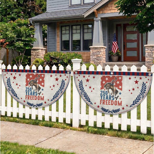 American Rodeo 250th Anniversary Patriotic Fan Flag Western Cowboy Fourth of July