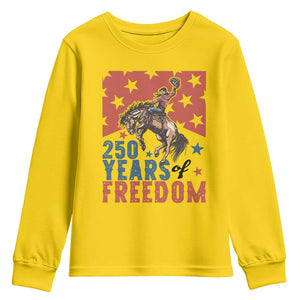 American Rodeo 250th Anniversary Youth Sweatshirt Western Cowboy Patriotic Fourth of July TS14 Daisy Print Your Wear