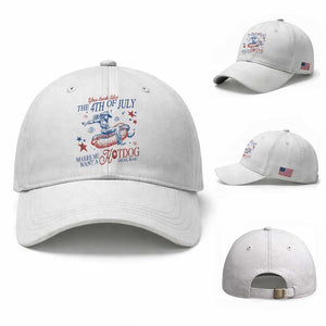 Western Cowgirl You Look Like the 4th of July Baseball Cap Makes Me Want A Hot Dog Real Bad TS14 Baseball Cap Universal Fit White Print Your Wear
