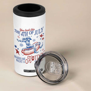 Western Cowgirl You Look Like the 4th of July 4 in 1 Can Cooler Tumbler Makes Me Want A Hot Dog Real Bad TS14 Print Your Wear