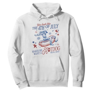 Western Cowgirl You Look Like the 4th of July Hoodie Makes Me Want A Hot Dog Real Bad TS14 White Print Your Wear